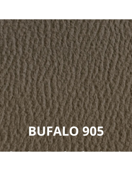 Divano Marzia 3 posti con schienali basculanti e poggiatesta reclinabili in tessuto buffalo 905 tortora - Kallea