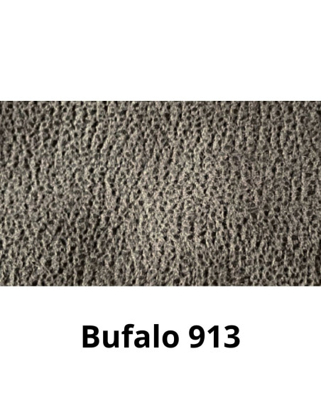 Divano Marzia 3 posti con schienali basculanti e poggiatesta reclinabili in tessuto buffalo 913 marrone - Kallea