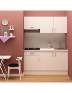 Cucina monoblocco Isernia 160 cm bianca reversibile con elettrodomestici - Kallea