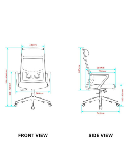 Poltrona ufficio Pasco con schienale in rete alto e reclinabile colore grigio - Kallea