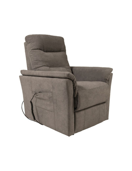 Poltrona alza persona Alessia 2 motori con roller bar in tessuto Barrel 21 tortora - Kallea