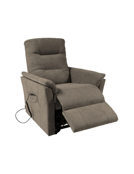 Poltrona alza persona Alessia 2 motori con roller bar in tessuto Barrel 21 tortora - Kallea