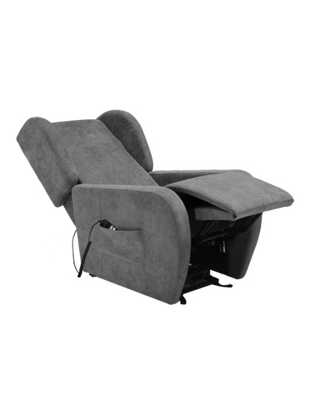Poltrona alza persona Lift 2 motori con roller bar in tessuto Giulia 9713 grigio - Kallea