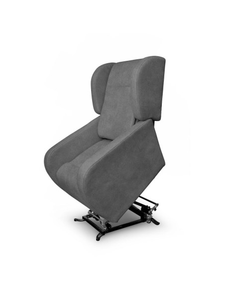 Poltrona alza persona Lift 2 motori con roller bar in tessuto Giulia 9713 grigio - Kallea