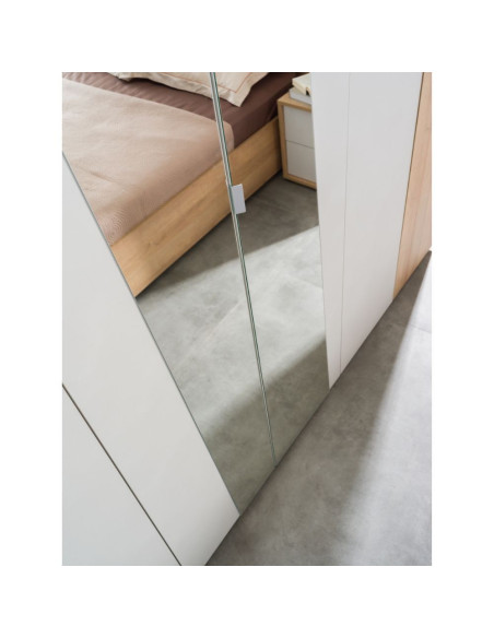 Camere da letto Fadri colore calce grigio chiaro e rovere miele - Kallea