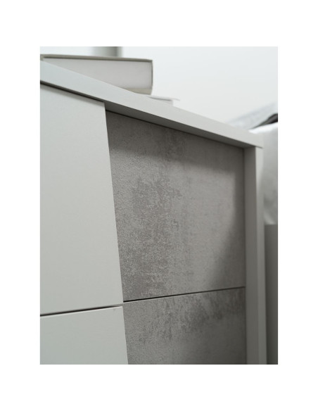 Camera da letto Fadri colore grigio ghiaccio e ossido grigio scuro - Kallea