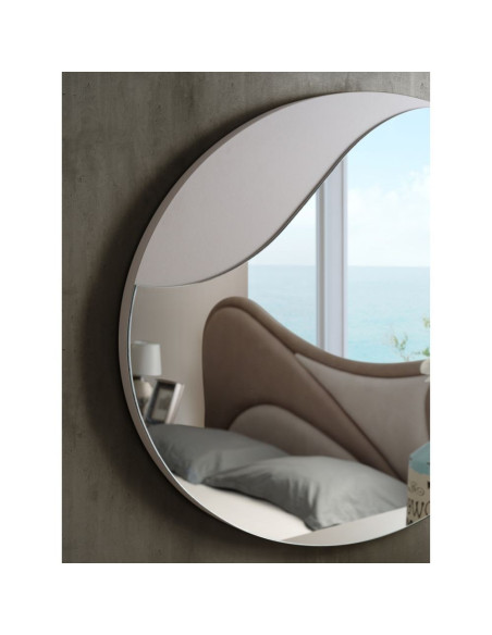 Camera da letto Blegina colore cashmere con armadio 2 ante scorrevoli e letto matrimoniale imbottito - Kallea