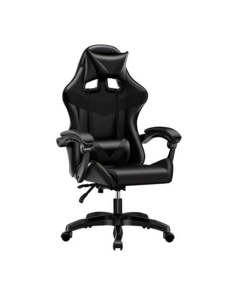 Sedia da ufficio Gaming con schienale alto e imbottitura in PVC colore nero - Kallea