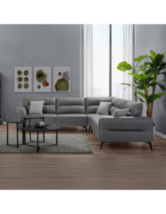 Divano angolare Sigmar 300x250xP77xH100 in Prada 6 grigio - Kallea 2