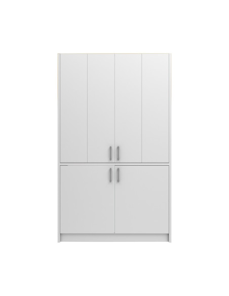 Cucina monoblocco Fold Evolution struttura e ante a libro bianco - Kallea