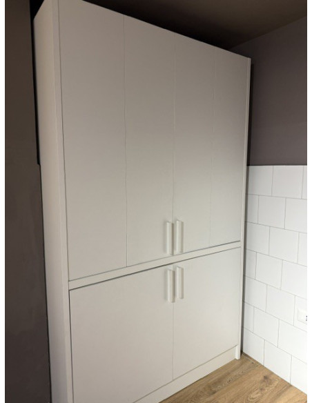 Cucina monoblocco Fold Evolution struttura e ante a libro bianco - Kallea