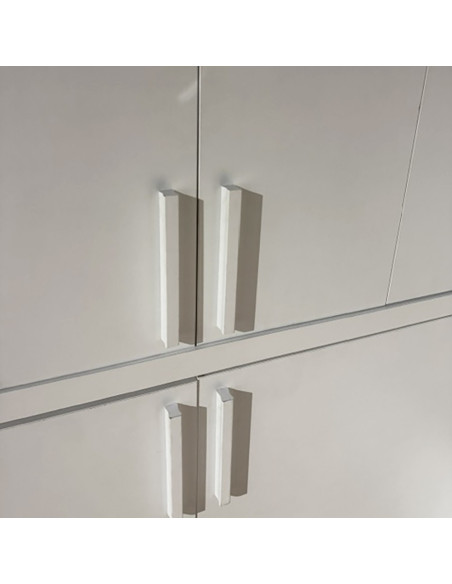 Cucina monoblocco Fold Evolution struttura e ante a libro bianco - Kallea