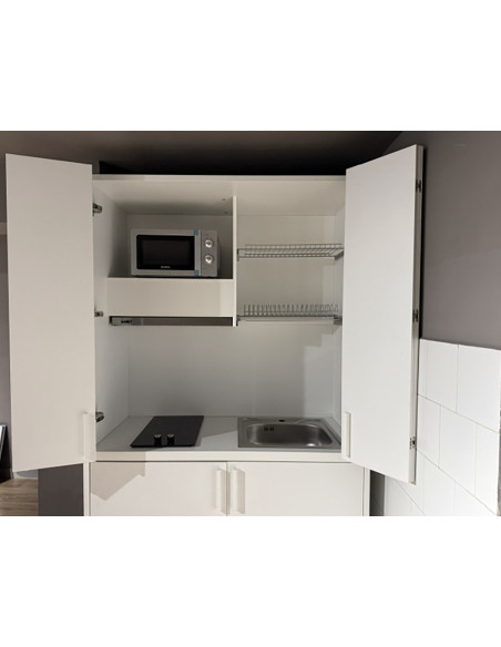Cucina monoblocco Fold Evolution struttura e ante a libro antracite - Kallea