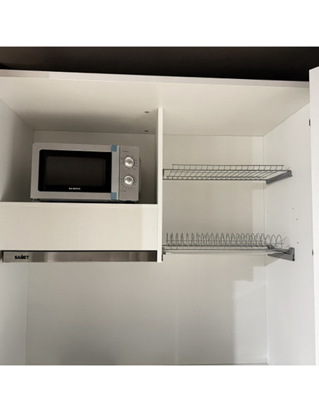 Cucina monoblocco Fold Evolution struttura e ante a libro rovere - Kallea