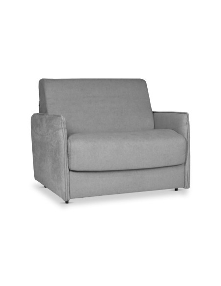 Poltrona letto Piri con rete elettrosaldata in tessuto Roma 23 grigio - Kallea