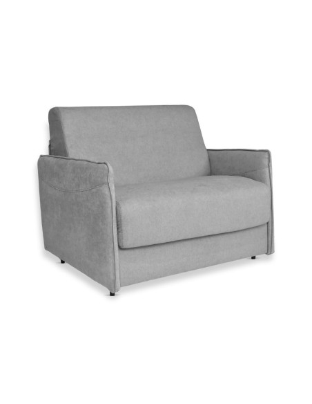 Poltrona letto Piri con rete elettrosaldata in tessuto Roma 23 grigio - Kallea