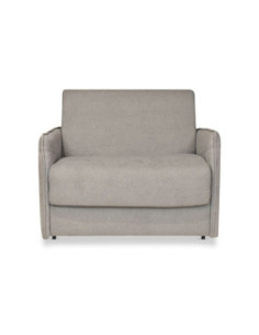 Poltrona letto Piri con rete elettrosaldata in tessuto Roma 10 tortora - Kallea 2