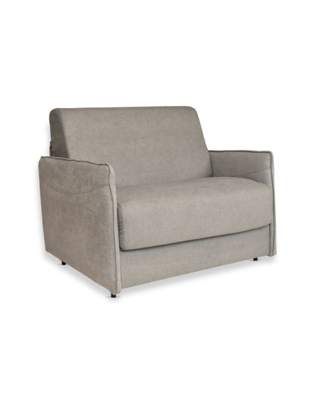 Poltrona letto Piri con rete elettrosaldata in tessuto Roma 10 tortora - Kallea