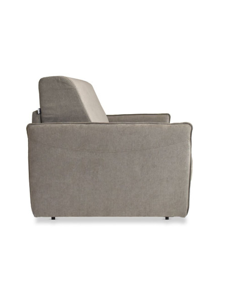 Poltrona letto Piri con rete elettrosaldata in tessuto Roma 10 tortora - Kallea