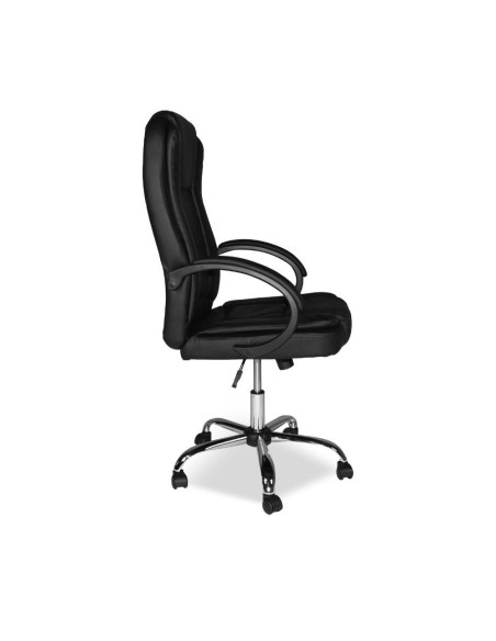 Poltrona ufficio presidenziale Millard ergonomica in ecopelle nero - Kallea