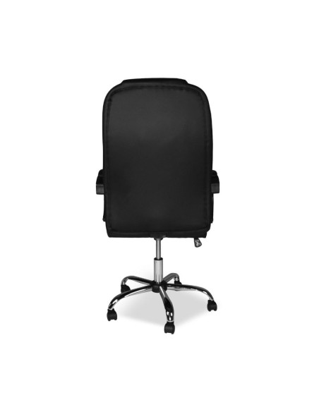 Poltrona ufficio presidenziale Millard ergonomica in ecopelle nero - Kallea