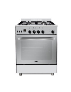 Cucina a gas Stromboli 60x60 cm. con forno a gas e grill elettrico inox classe A - Kallea