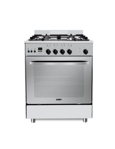 Cucina a gas Stromboli 60x60 cm. con forno a gas e grill elettrico inox classe A - Kallea