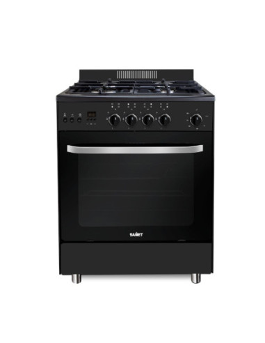 Cucina a gas Stromboli 60x60 cm. con forno a gas e grill elettrico nero classe A - Kallea