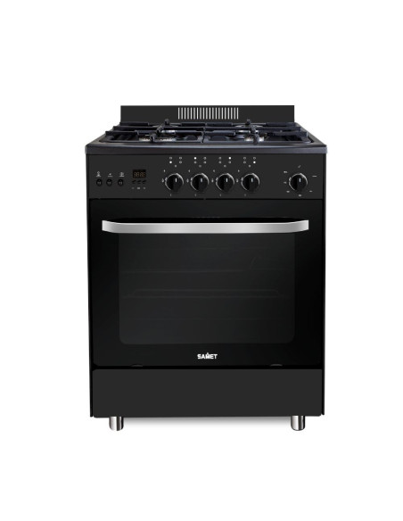 Cucina a gas Stromboli 60x60 cm. con forno a gas e grill elettrico nero classe A - Kallea