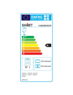 Cucina a gas Stromboli 80x55 cm. con forno e grill elettrici colore inox classe A - Kallea 2