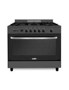 Cucina Stromboli a gas 90x60 cm con forno a gas e grill elettrico colore nero classe A - Kallea