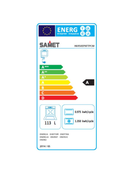 Cucina Stromboli a gas 90x60 cm. con forno e grill elettrici colore inox classe A - Kallea