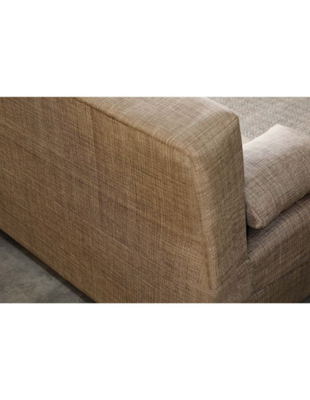 Divano letto contenitore click clack Moon senza braccioli in tessuto Internobase 07 camel - Kallea