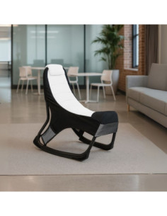 Sedia gaming Rocky con seduta imbottita in rete bicolore nero e bianco - Kallea