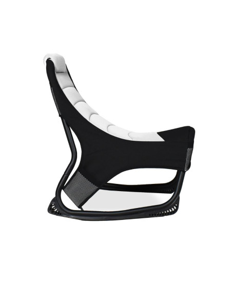 Sedia gaming Rocky con seduta imbottita in rete bicolore nero e bianco - Kallea