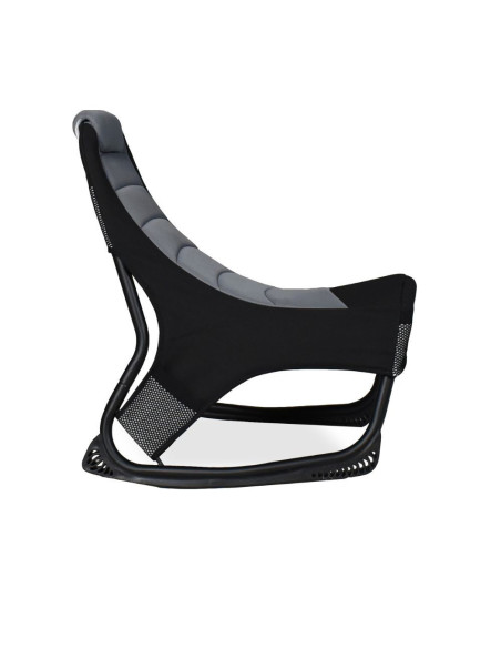 Sedia gaming Rocky con seduta imbottita in rete bicolore nero e grigio - Kallea