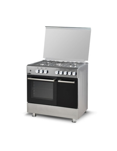 Samet Ermete maxi cucina a gas con porta bombola con piano e frontali inox con forno e grill elettrico classe A - Kallea