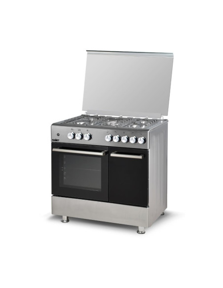 Samet Ermete maxi cucina a gas con porta bombola con piano e frontali inox con forno e grill elettrico classe A - Kallea