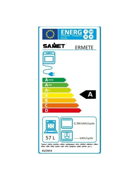 Samet Ermete maxi cucina a gas con porta bombola con piano e frontali inox con forno e grill elettrico classe A - Kallea
