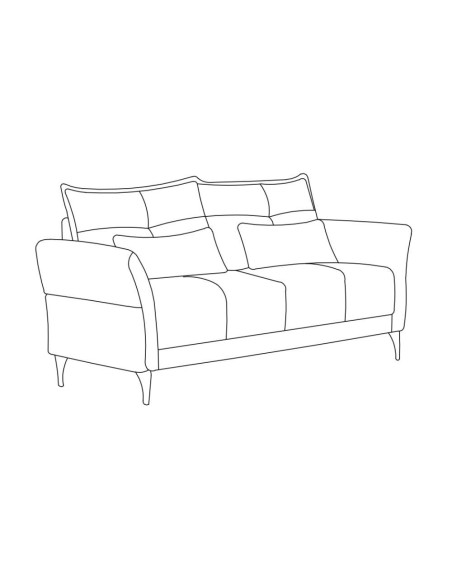 Divano 2 posti Nutmeg in tessuto Mia 103-05 beige - Kallea