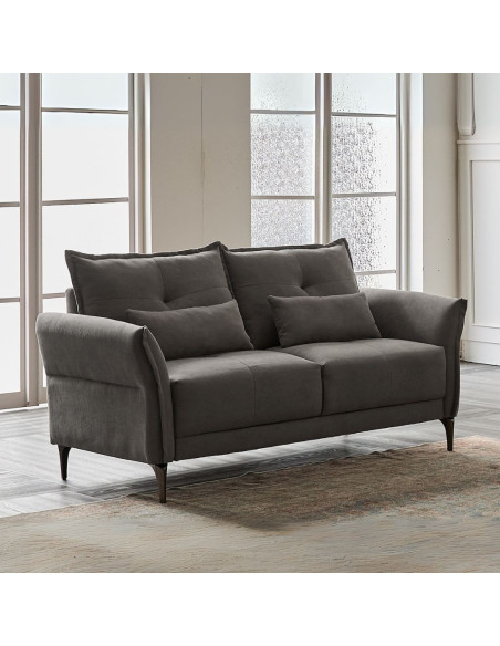 Divano 2 posti Nutmeg in tessuto Mia 103-27 dark grey - Kallea