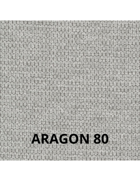 Divano letto Marea 3 posti con rete elettrosaldata materasso 20 cm. in tessuto Aragon 80 grigio chiaro - Kallea