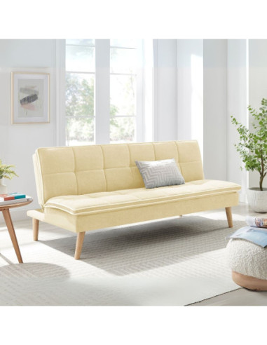 Divano letto Lunaria 3 posti colore crema 22AQ11-1 - Kallea