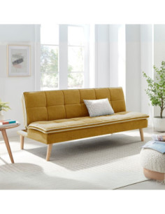 Divano letto Lunaria 3 posti colore senape 22AQ11-7 - Kallea