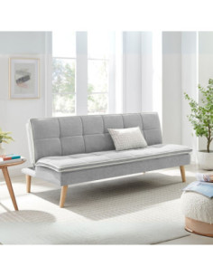 Divano letto Lunaria 3 posti colore grigio chiaro 22AQ11-25 - Kallea