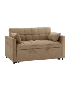 Divano letto Eiri 2 posti in tessuto 188-9 cappuccino - Kallea 2