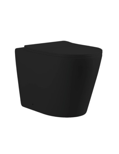 WC a pavimento YJ-3380MB in nero opaco 36x56x40 cm. - Kallea