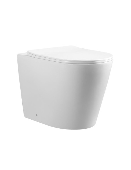 WC a pavimento YJ-3380BI in bianco lucido 36x56x40 cm. - Kallea