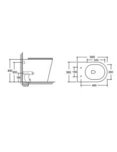 WC a pavimento YJ-3380MW in bianco opaco 36x56x40 cm. - Kallea 2