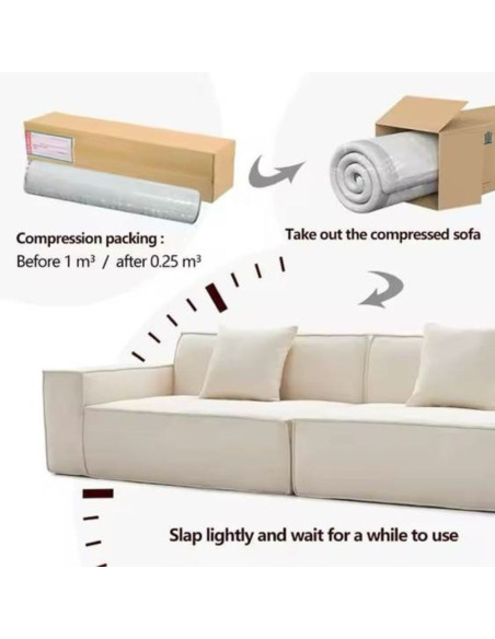 Divano Kelly imbottitura in schiuma con rivestimento in tessuto KSR26-18 grigio chiaro sottovuoto - Kallea